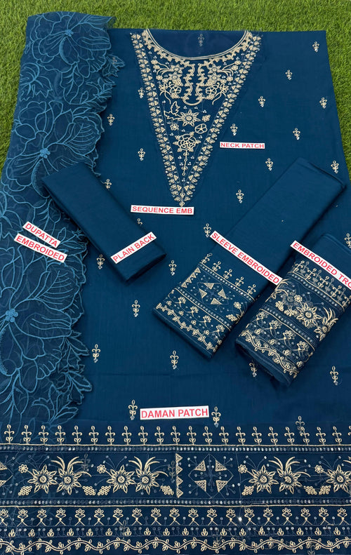 ALLYS EMBROIDERED 3PC LAWN