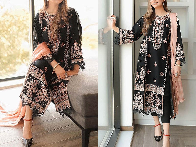 ZAIB Lawn Embroidered 3pc