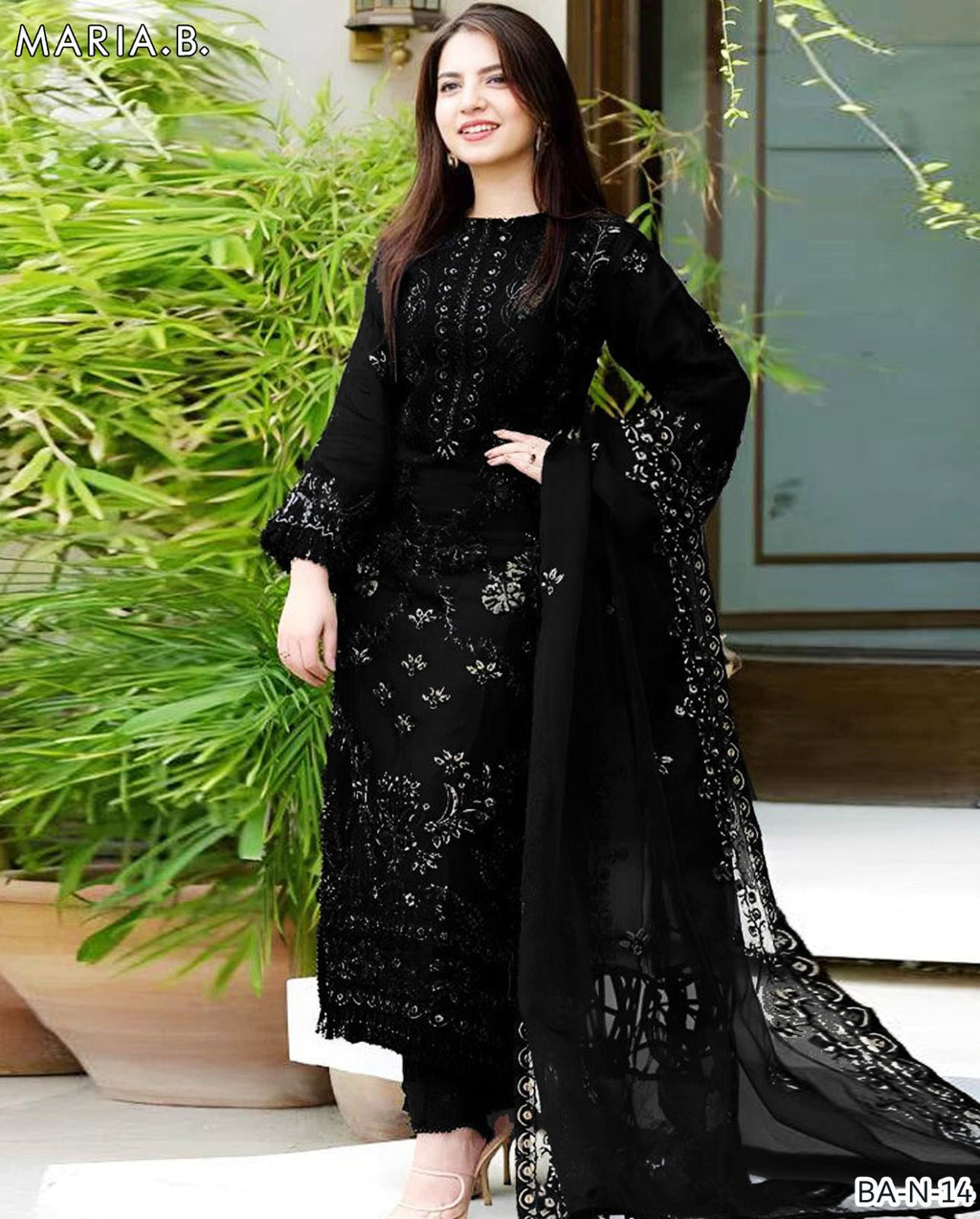 MARIA. B EMBROIDERED 3PC