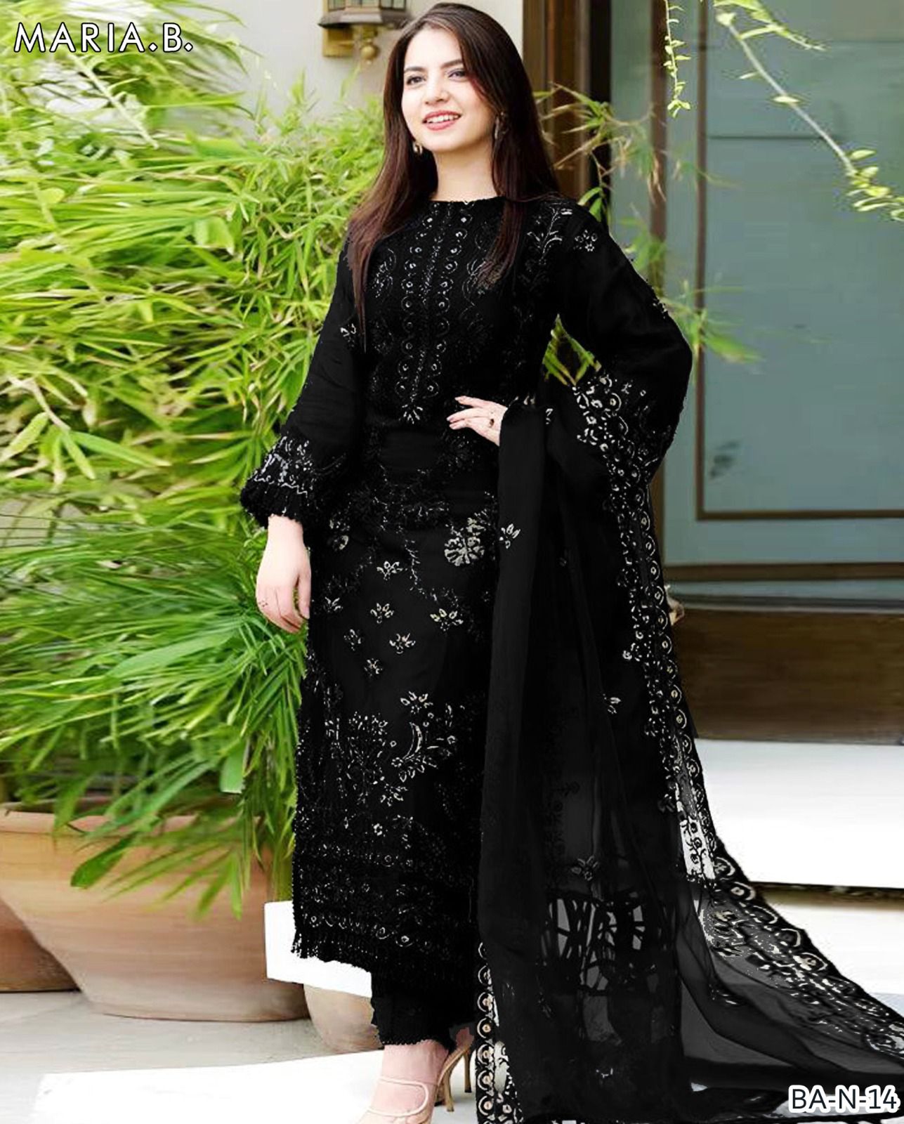 MARIA. B EMBROIDERED 3PC