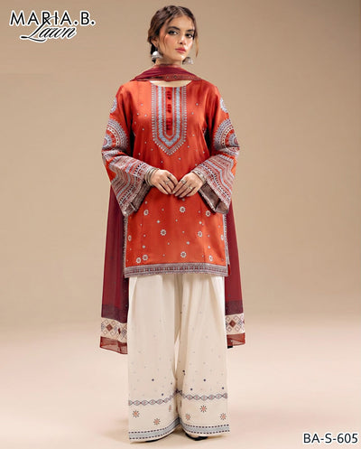MARIA.B EMBROIDED 3PC LAWN