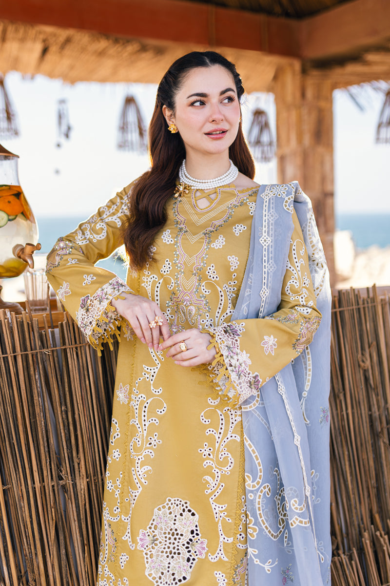 QALAMKAR EMBROIDERED 3PC LAWN