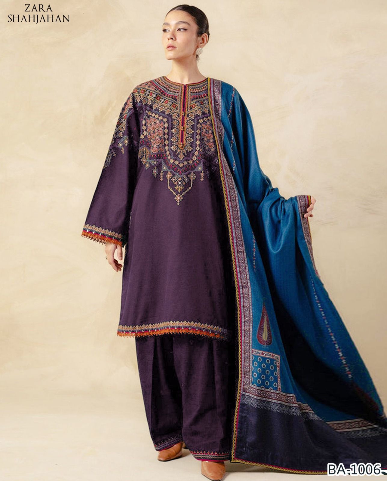 ZARA SHAHJAHAN EMBROIDERED 2PC LAEN