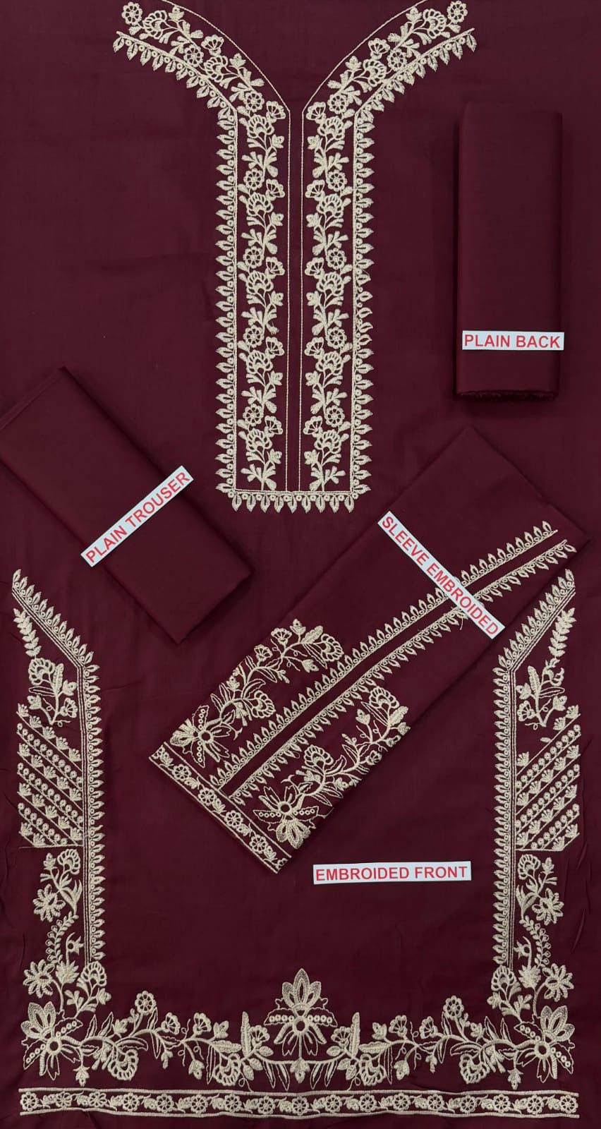 SAPPHIRE EMBROIDERED 2PC LAWN
