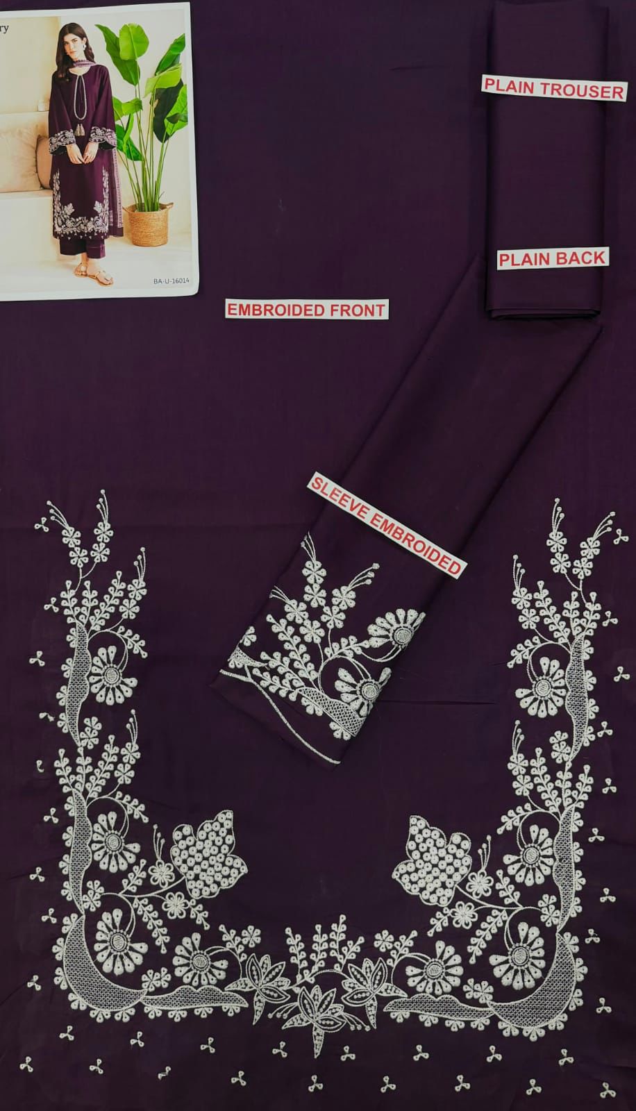 ZELLBURY EMBROIDERED 2PC