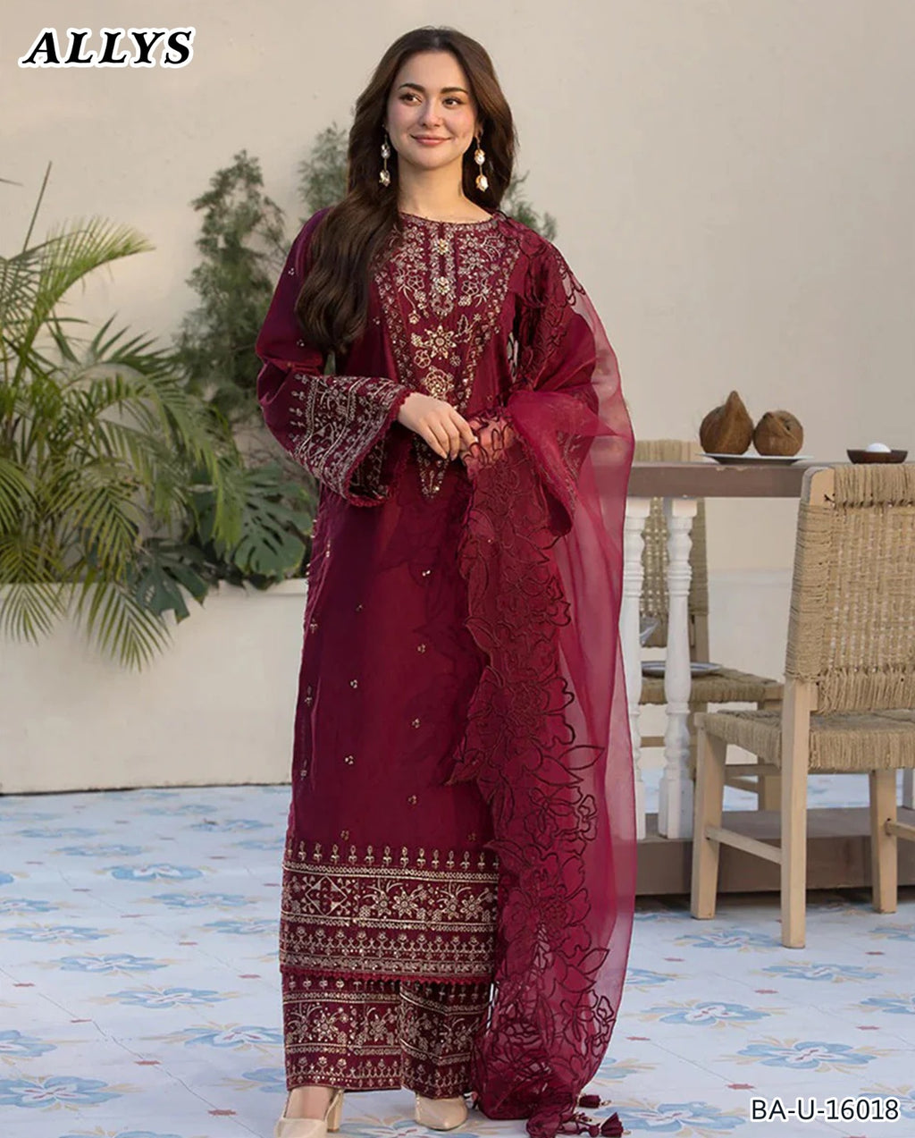 ALLYS EMBROIDERED 3PC LAWN