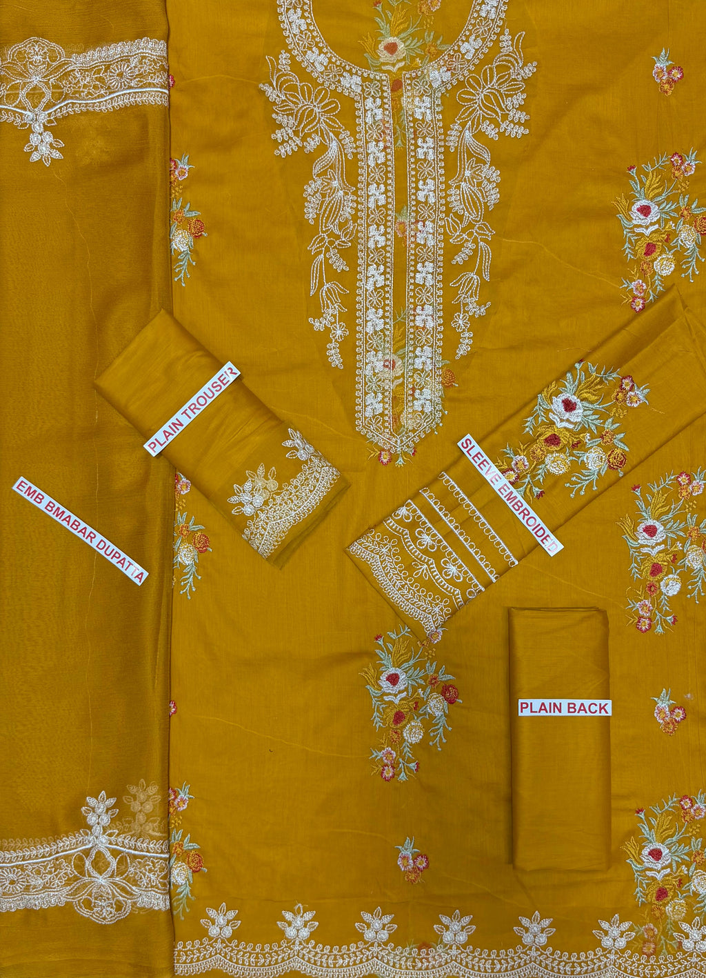 CRIMSON EMBROIDERED 3PC LAWN