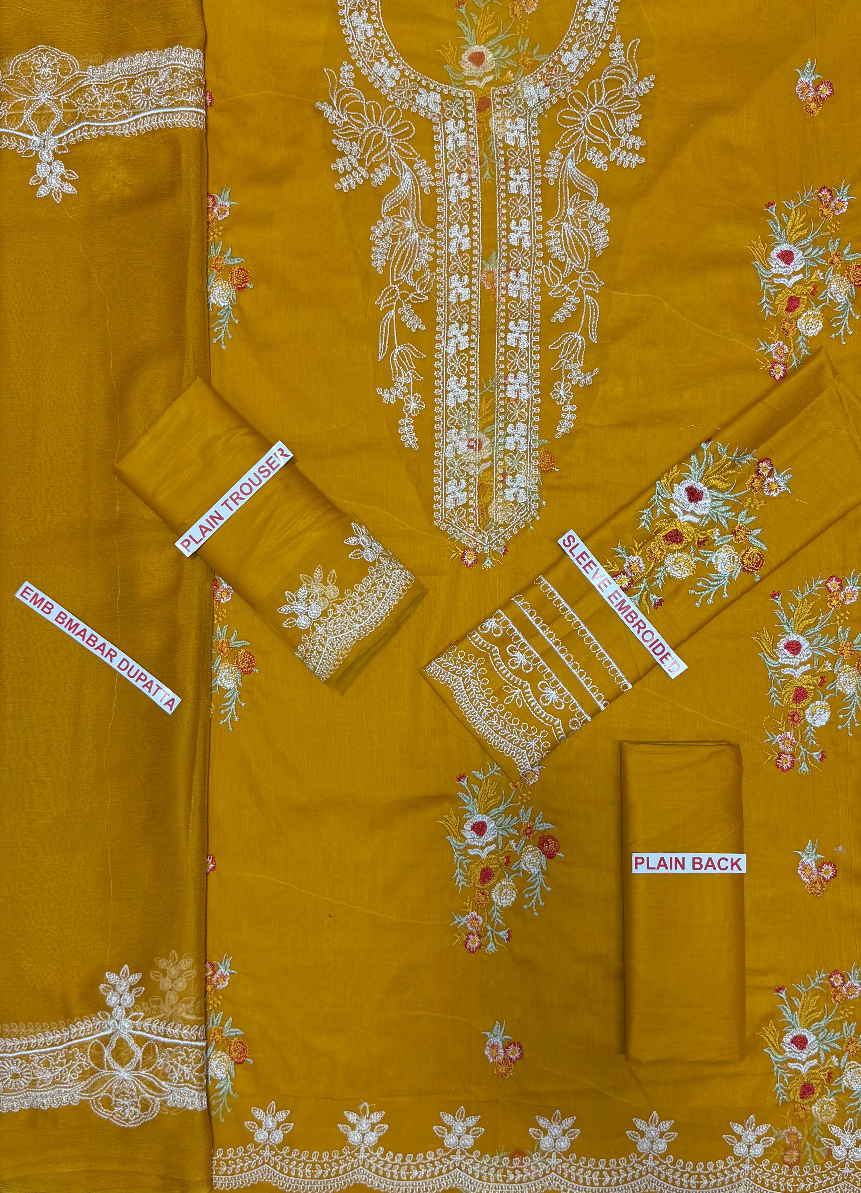 CRIMSON EMBROIDERED 3PC LAWN