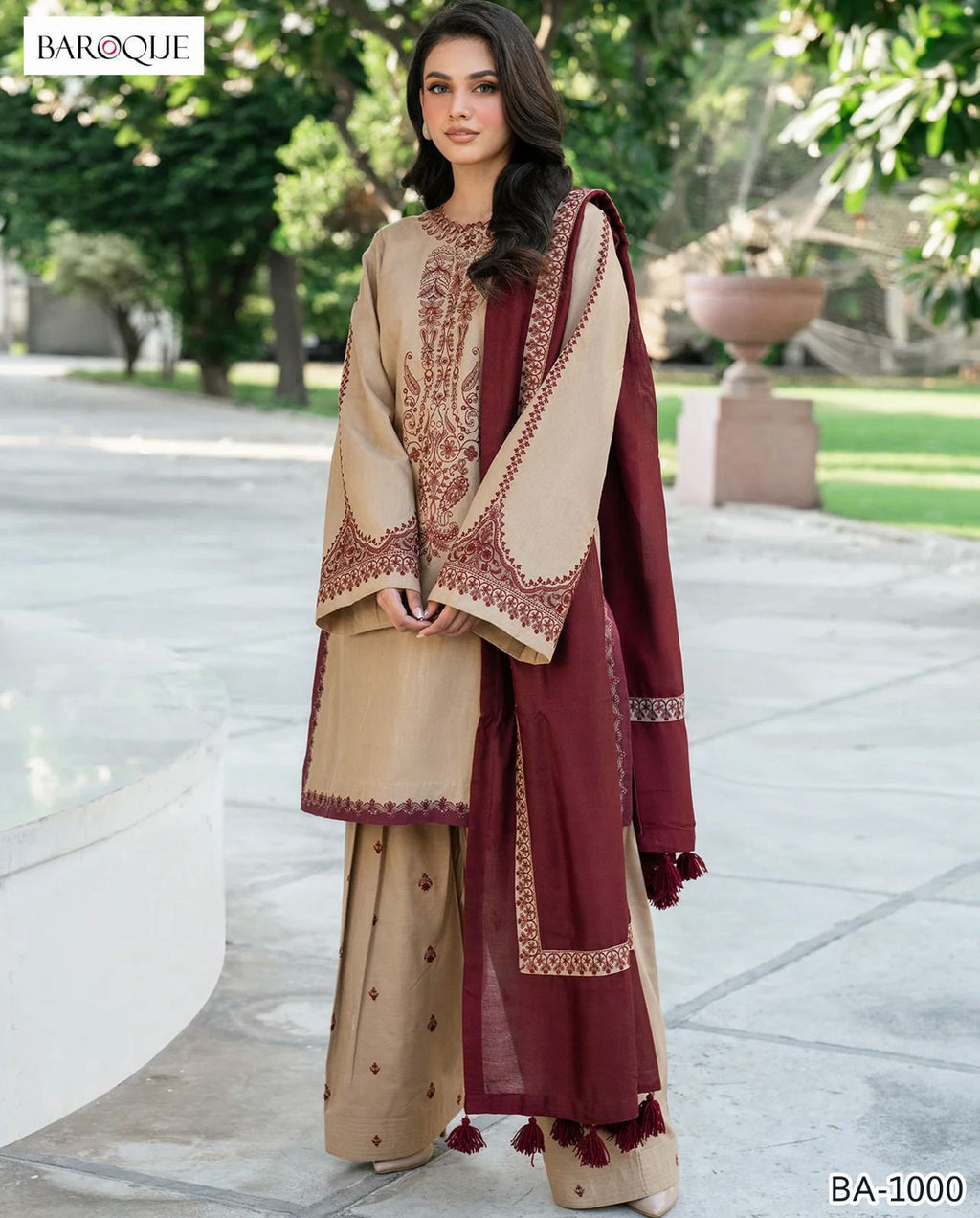 BROQUE EMBROIDERED 3PC LAWN