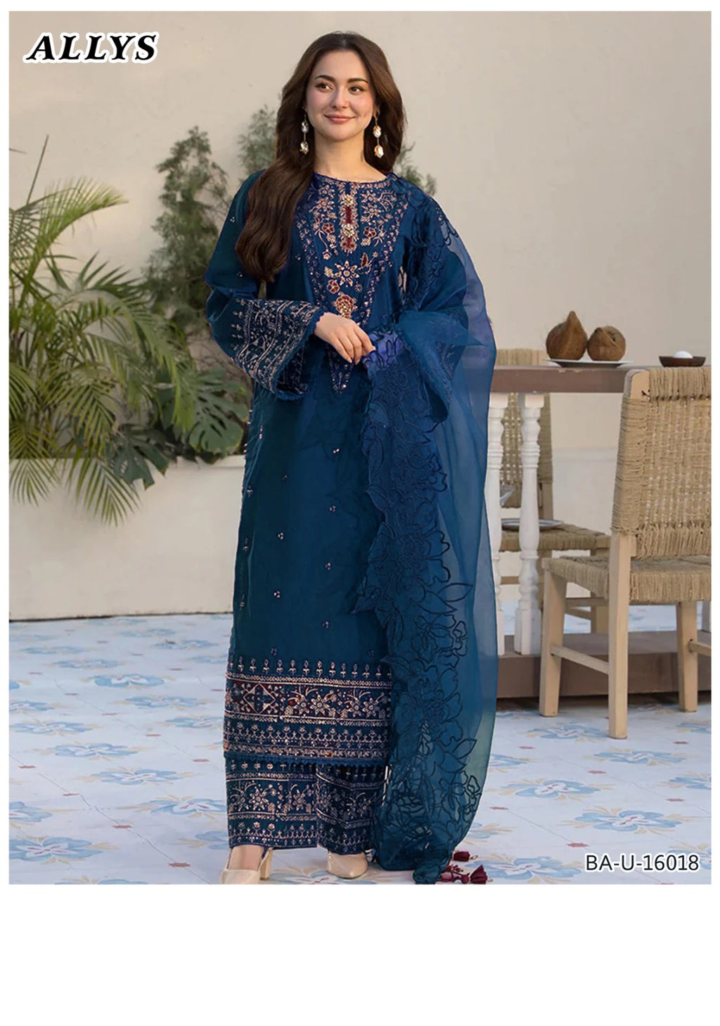 ALLYS EMBROIDERED 3PC LAWN