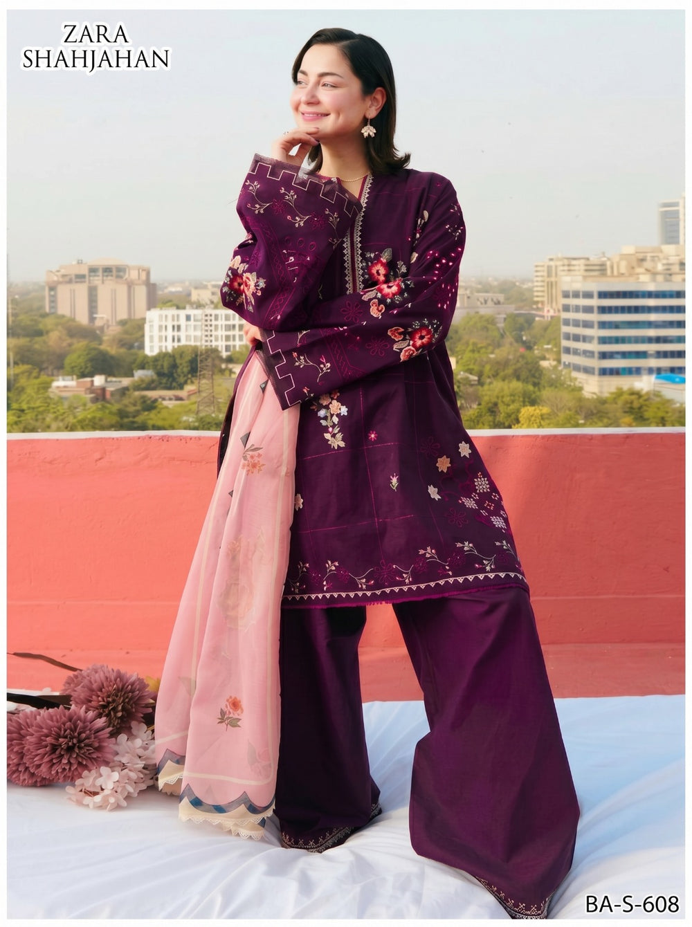 ZARA SHAHJAHAN EMROIDED 3PC