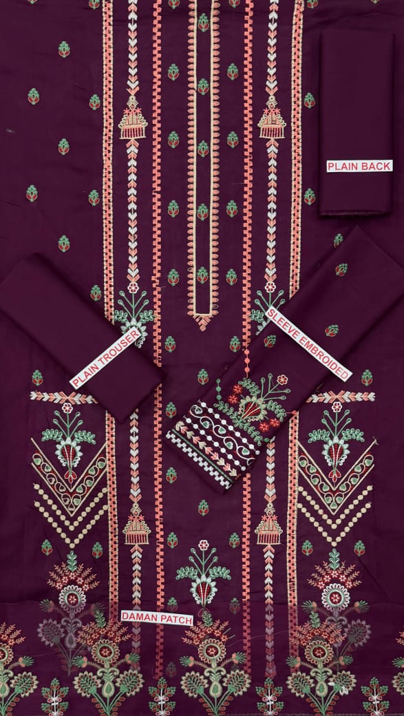 AZURE EMBROIDERED 2PC LAWN