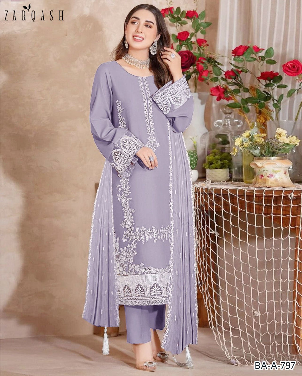 ZARQASH EMBROIDERED 3PC LAWN