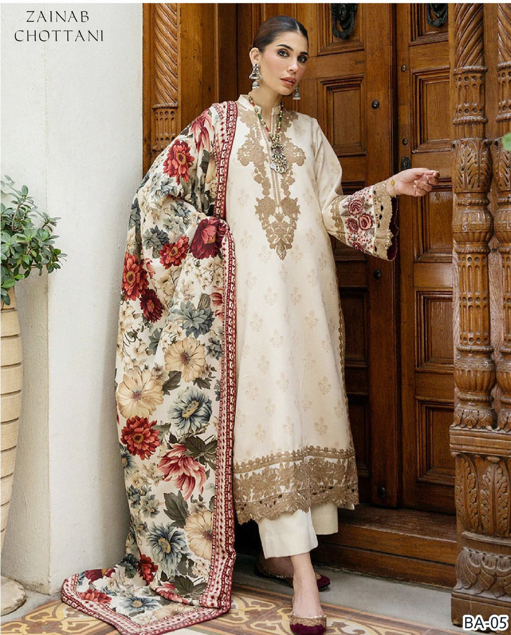 ZAINAB CHOTTANI EMBROIDERED 2PC LAWN