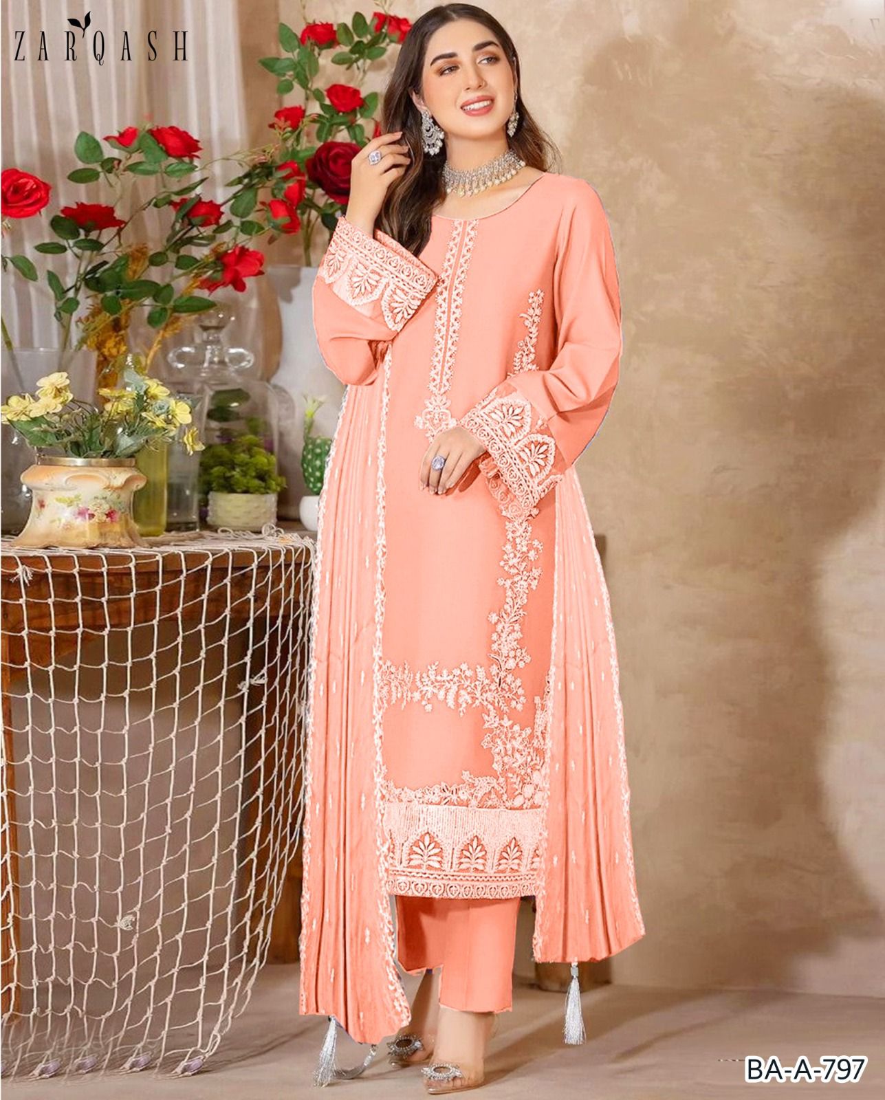 ZARQASH EMBROIDERED 3PC LAWN
