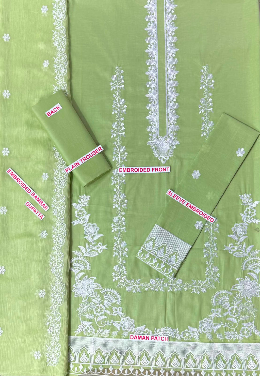 Zarqash Emb 3pc lawn