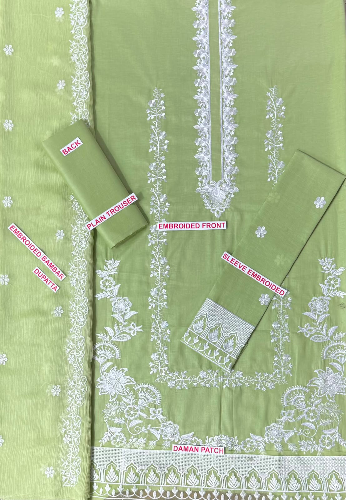 Zarqash Emb 3pc lawn