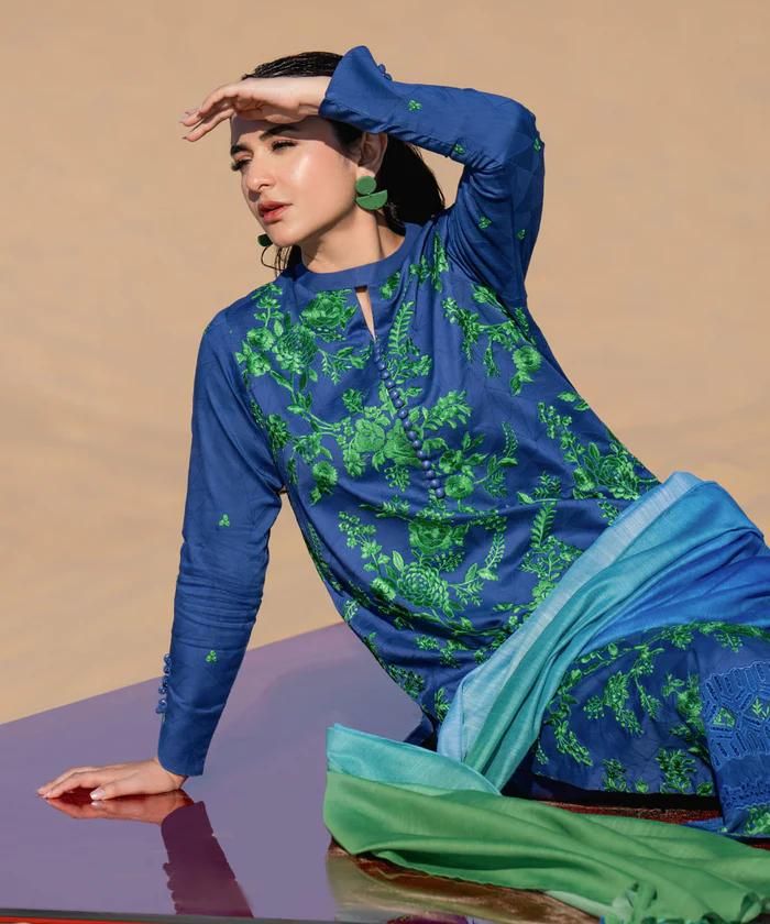 SAPPHIRE EMBROIDERED 3PC LAWN