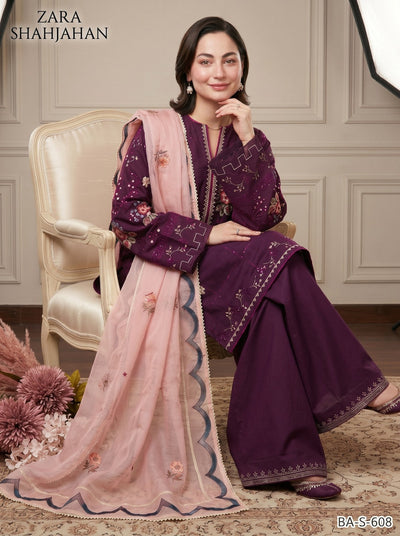 ZARA SHAHJAHAN EMROIDED 3PC