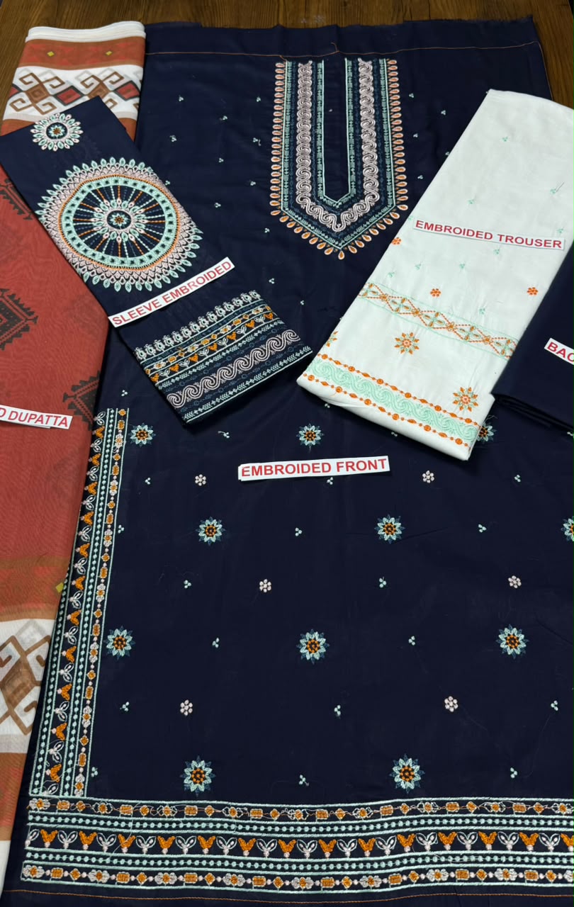 MARIA.B EMBROIDED 3PC LAWN