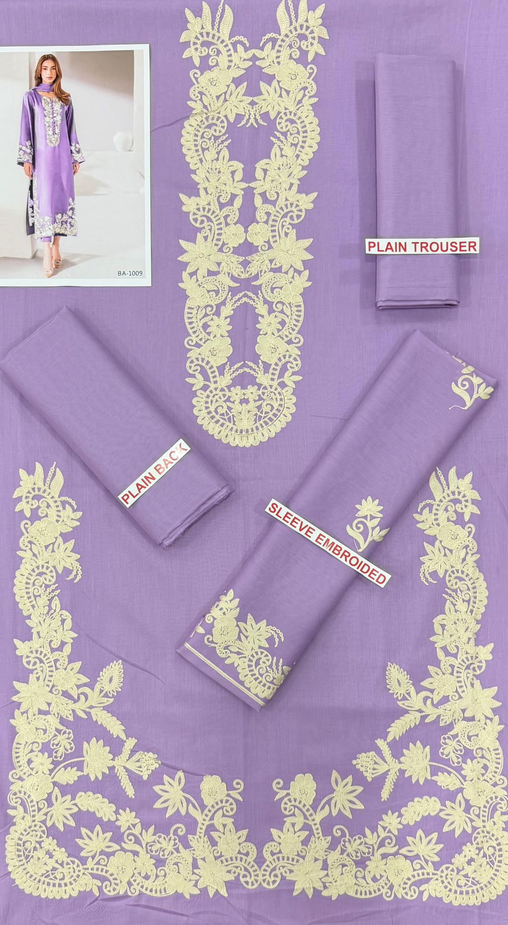 BATIK EMBROIDERED 2PC LAWN