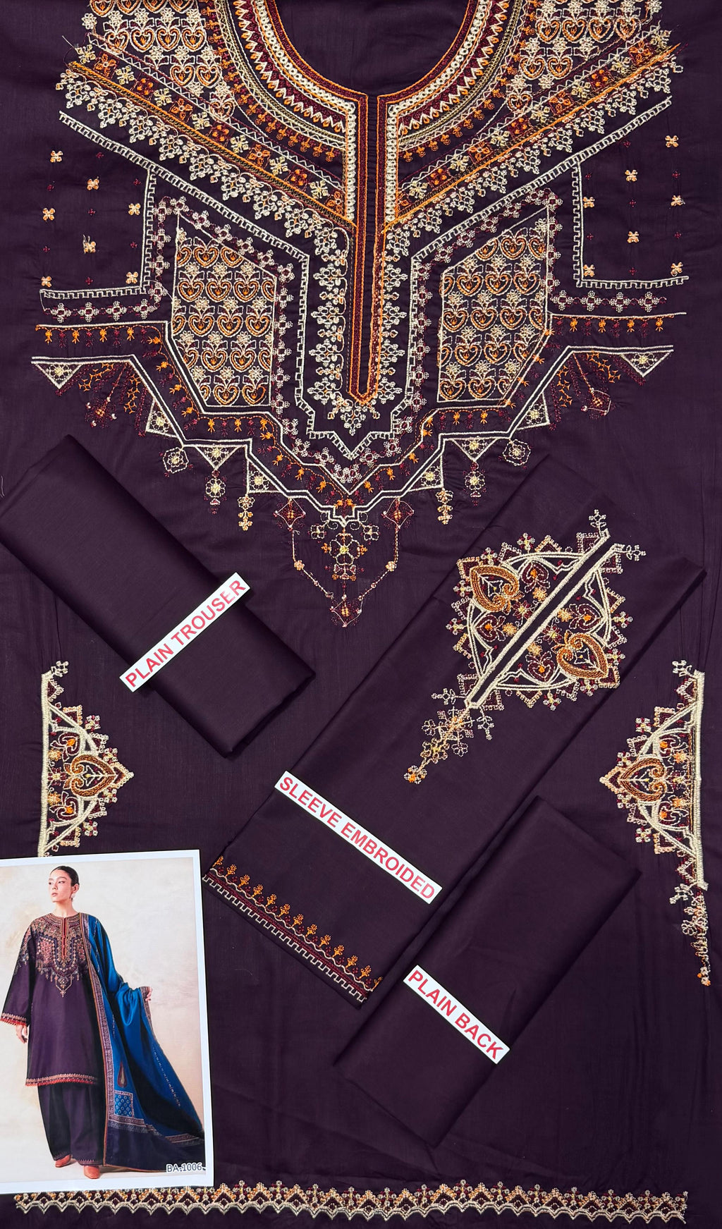 ZARA SHAHJAHAN EMBROIDERED 2PC LAEN