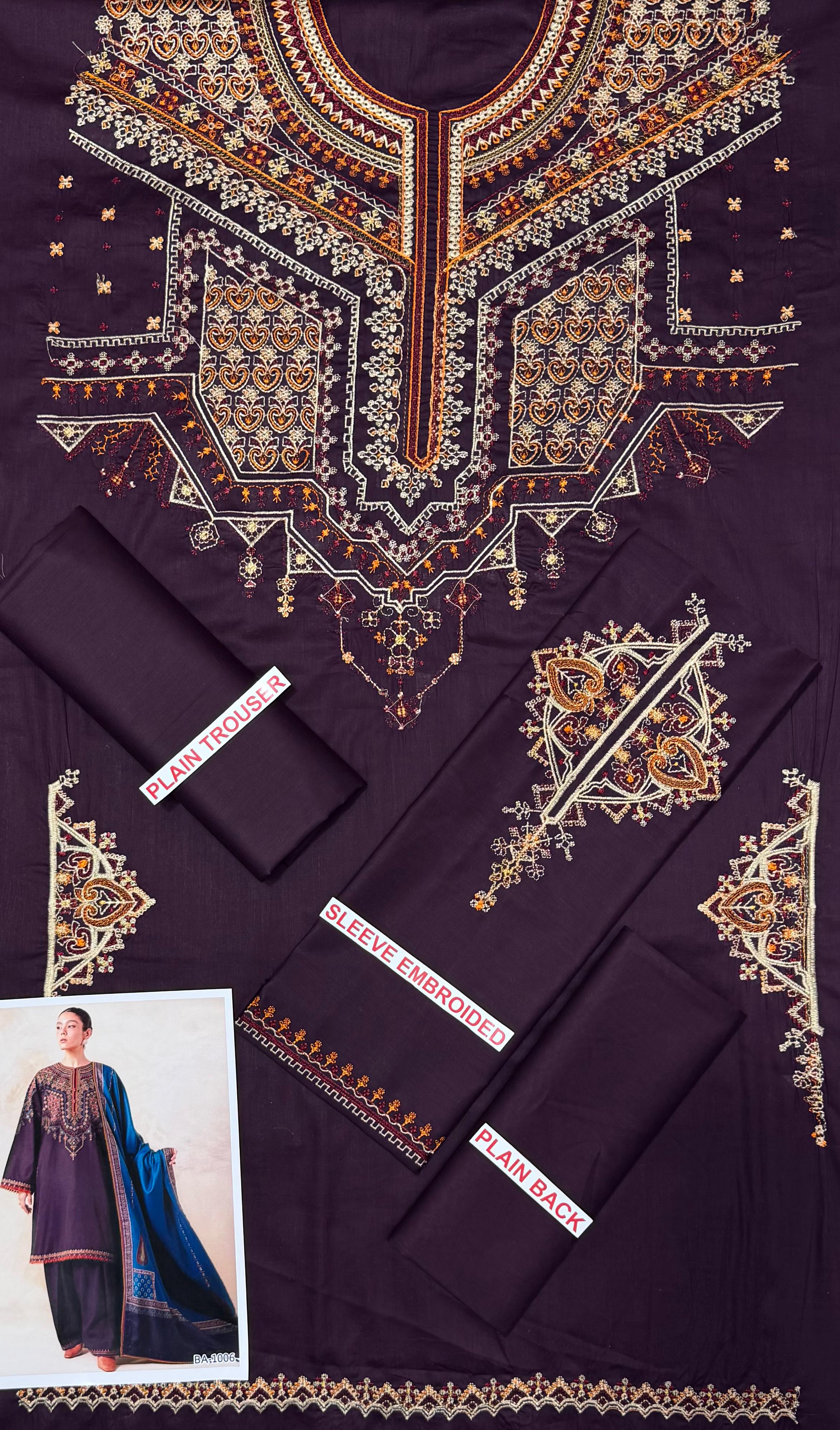 ZARA SHAHJAHAN EMBROIDERED 2PC LAEN