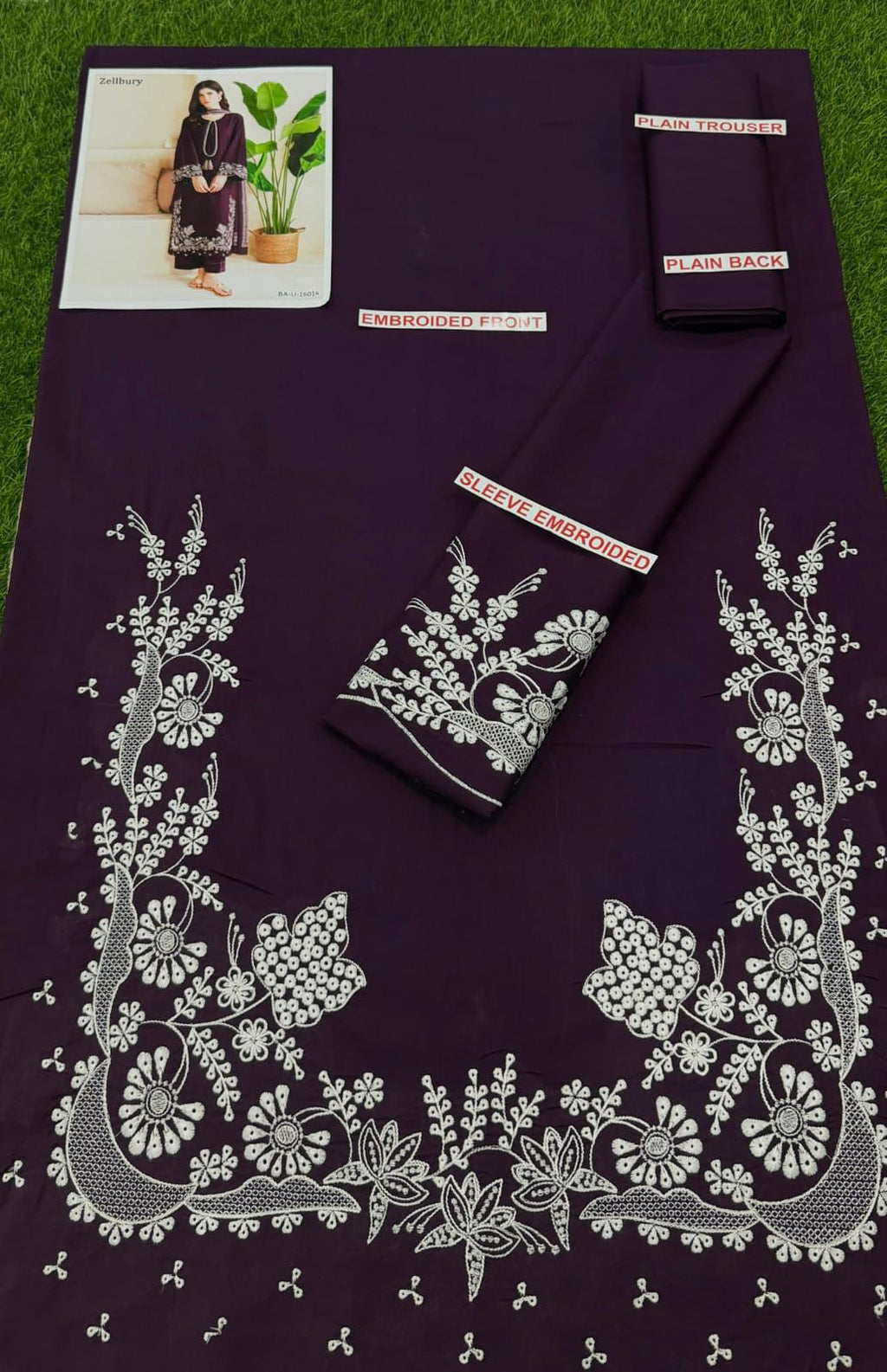 ZELLBURY EMBROIDERED 2PC